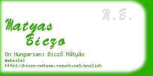matyas biczo business card