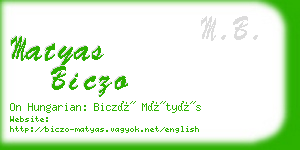 matyas biczo business card